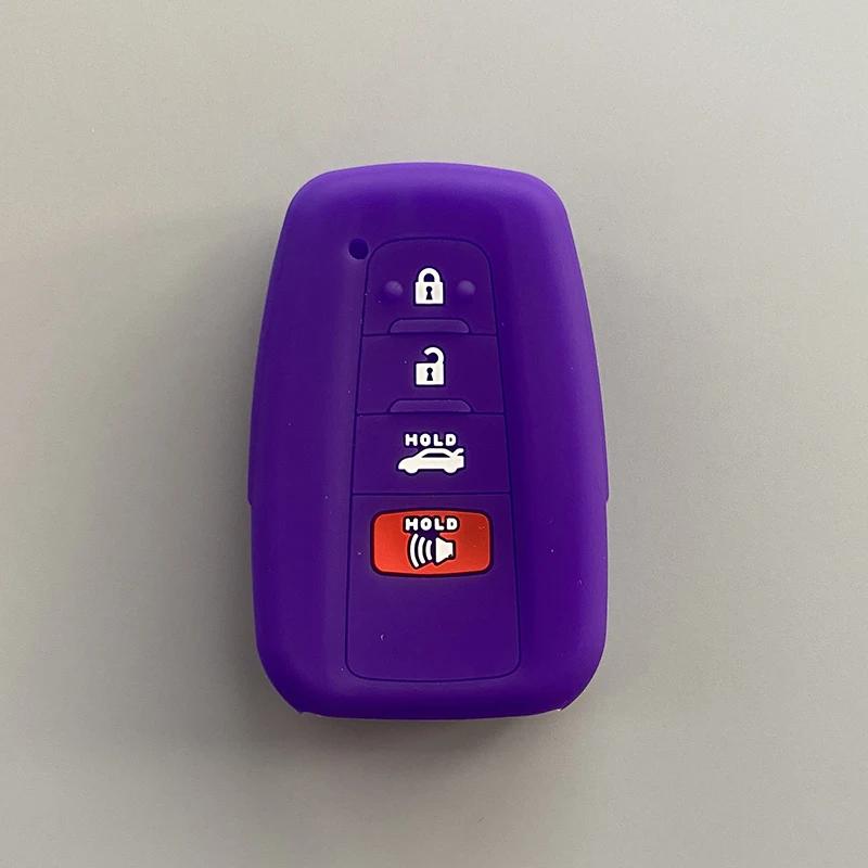 Silicone Car Key Case Cover For Toyota Corolla Prius Camry V70 C-Hr Rav4 Hybrid Highlander Altis Land Cruiser Prado 150 Avalon