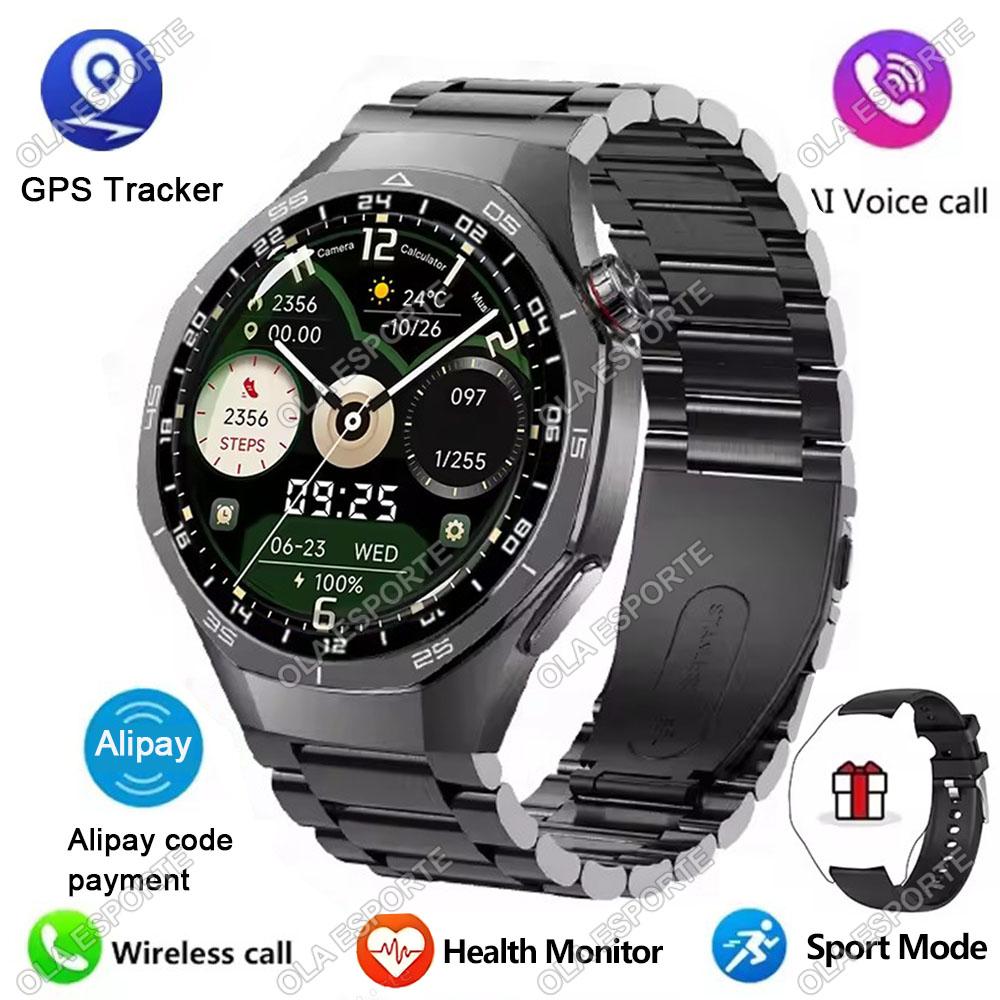 LS  New Smart Watch Men HD  Screen GPS Motion Tracking Heart Rate Blood Pressure Bluetooth Calls SmartWatch Waterproof