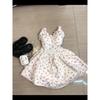 Women's Summer New White Floral Suspender Dress Wind Waist Thin Princess Tutu