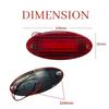 6PCS Red LED Side Marker clearance lights 12V trailer running light Fit for and Most Trucks Trailers Tractor Semi-trailer Dump truck Vehicle