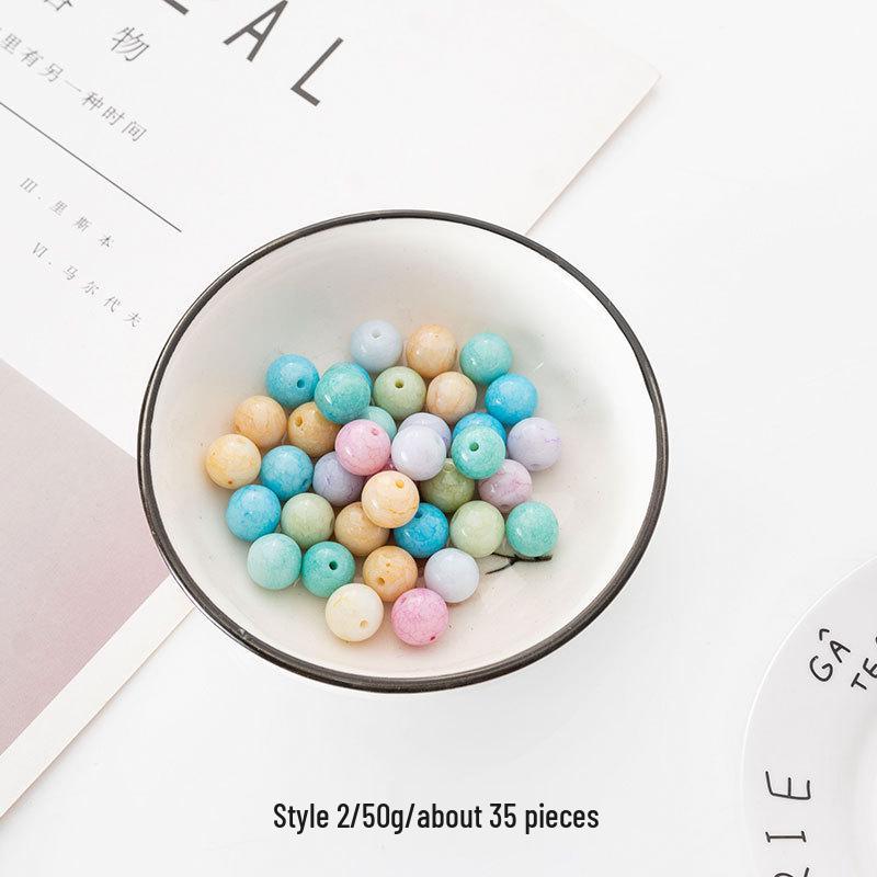 6.5-10mm Multicolor Glass Beads for DIY Bracelet and Necklace Jewelry Making