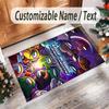Personalized Crystal Velvet Carpet Custom Name Text,Among Us Anti Slip Area Rug For Home Decoration