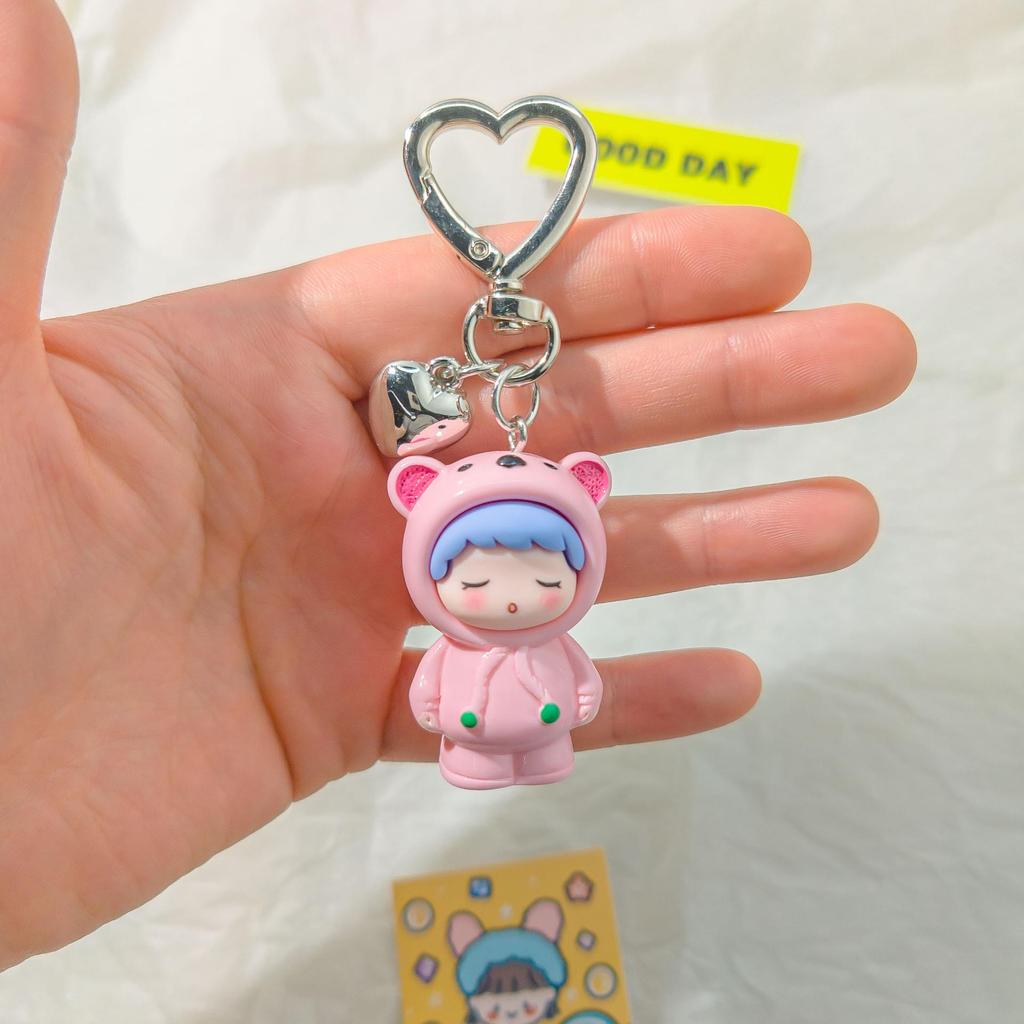 Cute Bear Keychain - K65 Cat Buckle, Girlish Heart Student Accessory, Bestie Gift Bag Charm