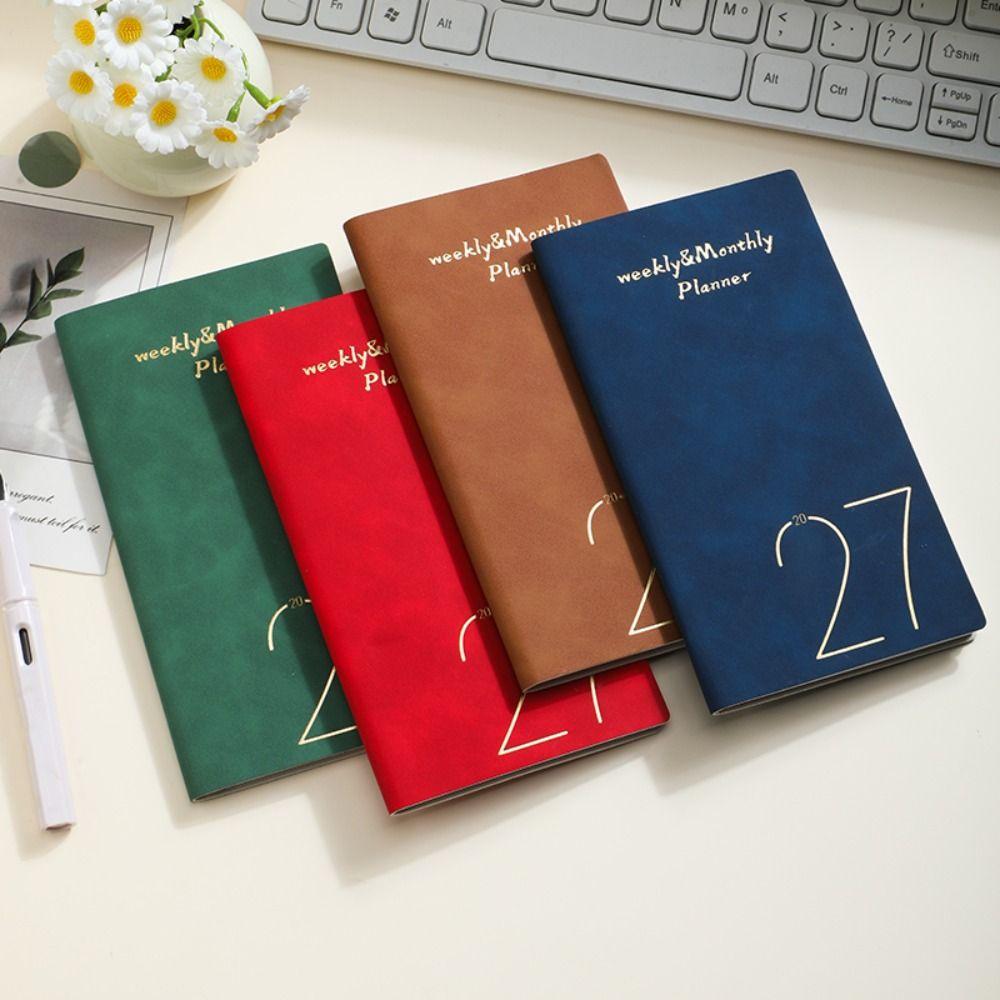 Daily Planning 2027 A6 Planner Notebook Portable Daily Planner New PU Notebook  School Supplies