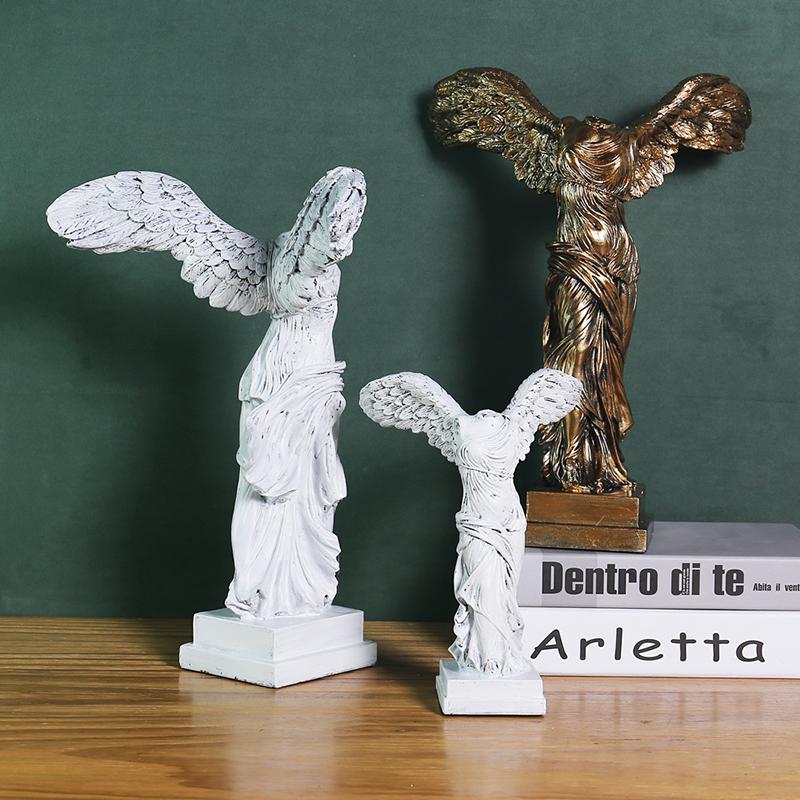 European Victory Goddess Figures Sculpture Resin Crafts Home Decoration Retro Abstract Goddess Statues Ornaments Business Gifts