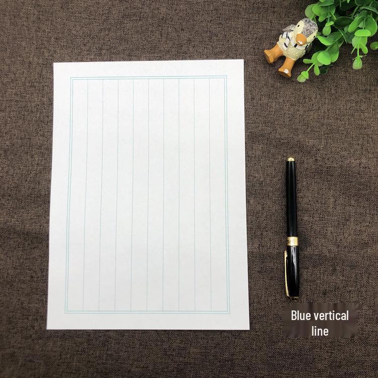 Thickened Vertical Grid Calligraphy Paper for Steel Pen Practice and Competition
