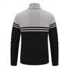 Men's Stand Collar Velvet Sweater Thick Long Sleeve Fashion Sweater Casual Business Cardigan Jacket