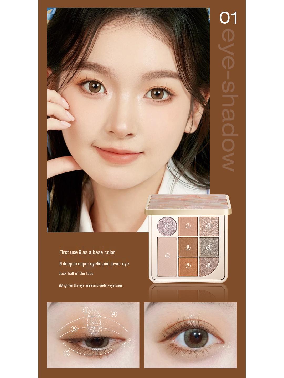 

Винни Пух Цветочная Бабочка 8-цветная Матовая Звездная Палетка Теней для Век 8G