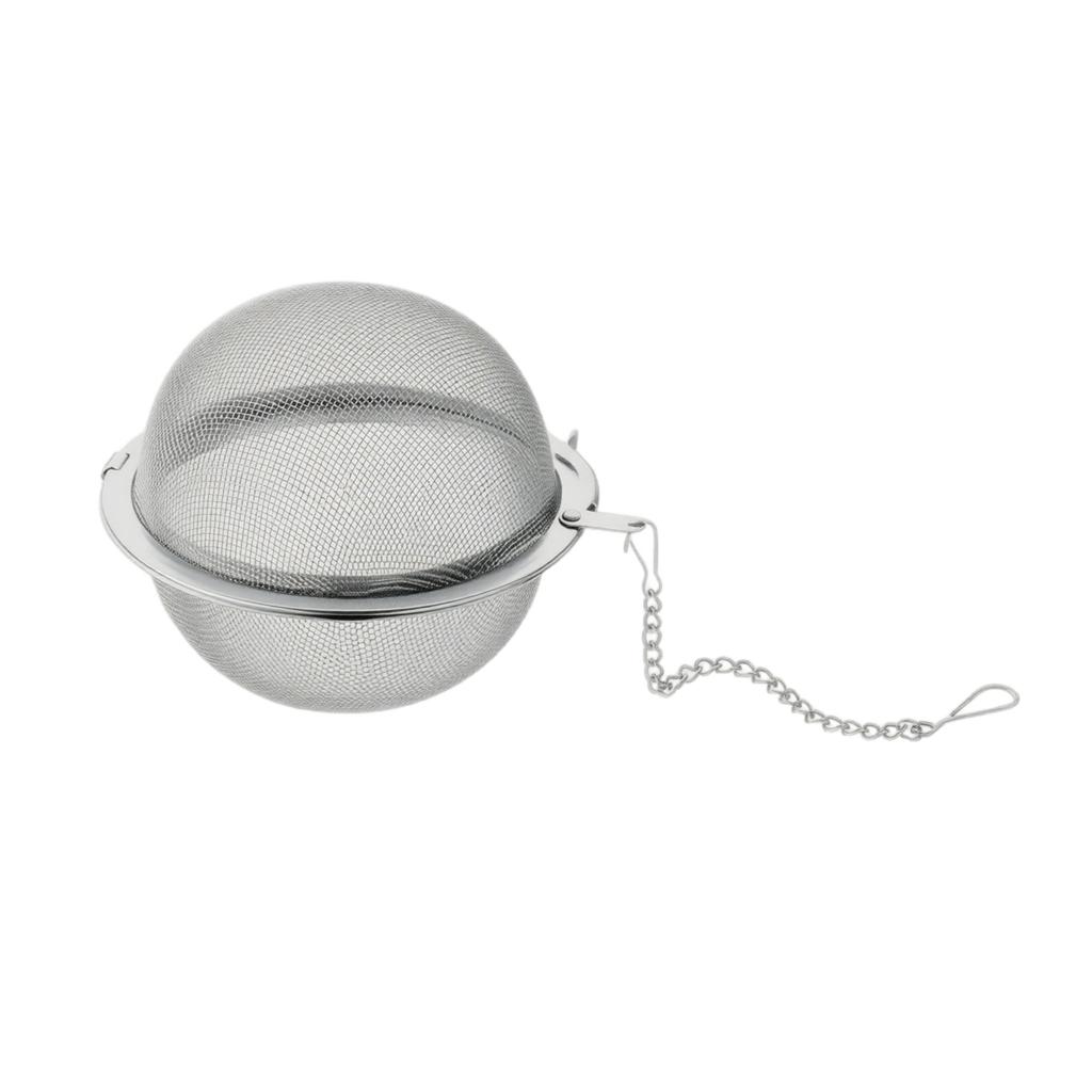 Stainless Steel Tea Infuser Ball Fine Mesh Tea Strainer with Chain for Loose Leaf Tea Brewing Kitchen Accessory