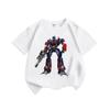 Summer Children's T-Shirt New Transformers Optimus Prime Print Parent-Child Casual Fashion