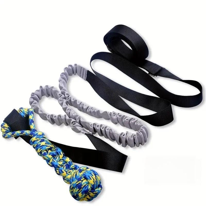 

Pet Dog Tug-of-war Rope, Indoor and Outdoor Multi-functional Biting Rope Toy, Teeth Grinding and Cleaning, Elastic Pulling Rope Ball Two-piece set