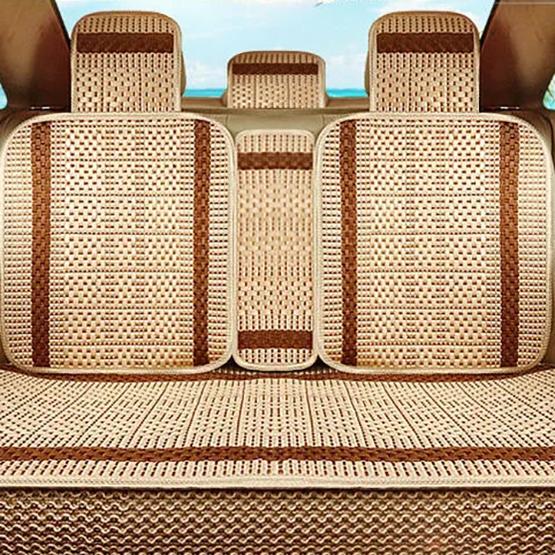 WTEMPO Autokissen-Set, gewebtes Kaltseidenkissen, rundum spezieller Autositzbezug für alle Jahreszeiten im Sommer