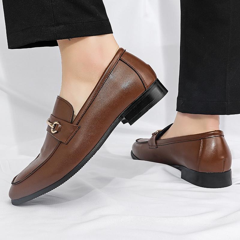 Designer Fashion New Black Brown Slip On Patent Leather Casual Shoes For Men Driving Loafter Formal Wedding Dress Homecoming