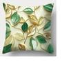 Green & Gold Leafy Elegance PillowcasesLiving Room Sofa Cushion Cover, Soft and Comfortable, Bedroom Room Decoration