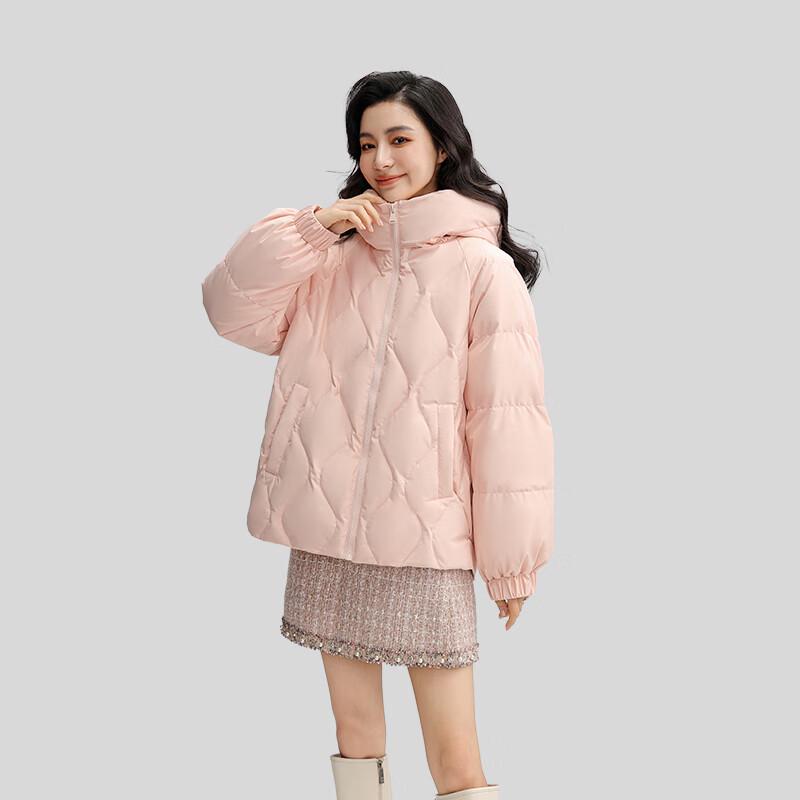 YAYA Women's Short Hooded Duck Down Jacket