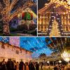 Solar Powered Outdoor Fairy Lights Ip65 Waterproof 8 Lighting Modes Suitable For Christmas Decoration Wedding Decoration