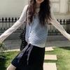Women's Sleeveless Knit Cardigan Vest - Spring/Autumn Layering Tank with Hollow Out Design