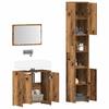 3 Piece Bathroom Furniture Set Rustic Wood Look Engineered Wood