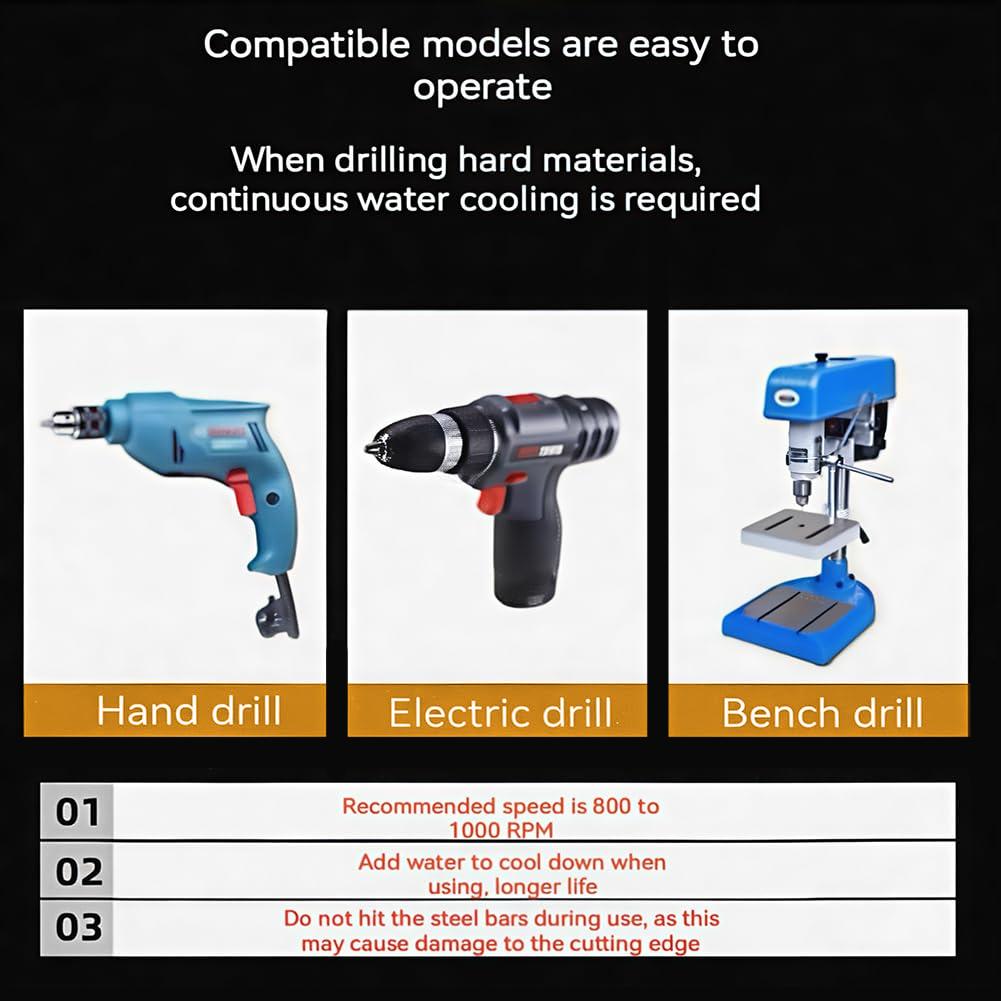 6PCS 4-Blade Saw Tooth Eccentric Drill Bit High-Strength Alloy Twist Drill Bit 4/5/6/8/10/12mm Rotary Tool Accessory Hand Tools