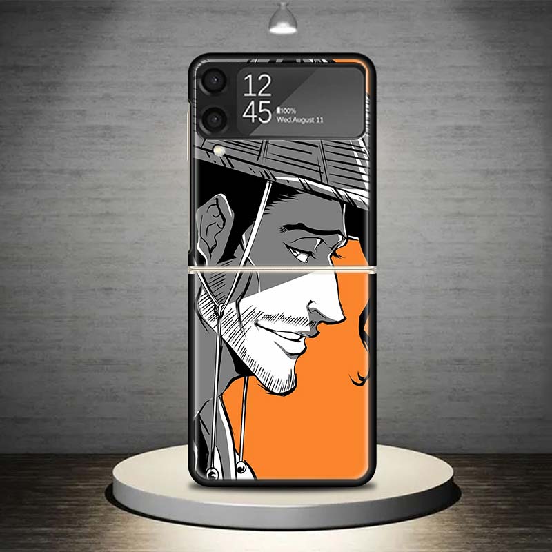 Bleach Kyoraku Shunsui Phone Case For Samsung Galaxy Z Flip 7 6 5 4 3 5G Shockproof Cover Z Flip7 Flip6 ZFlip5 Flip3 Flip4 Luxur