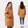 Qianrengang Women's Hooded Mid-Length Down Jacket