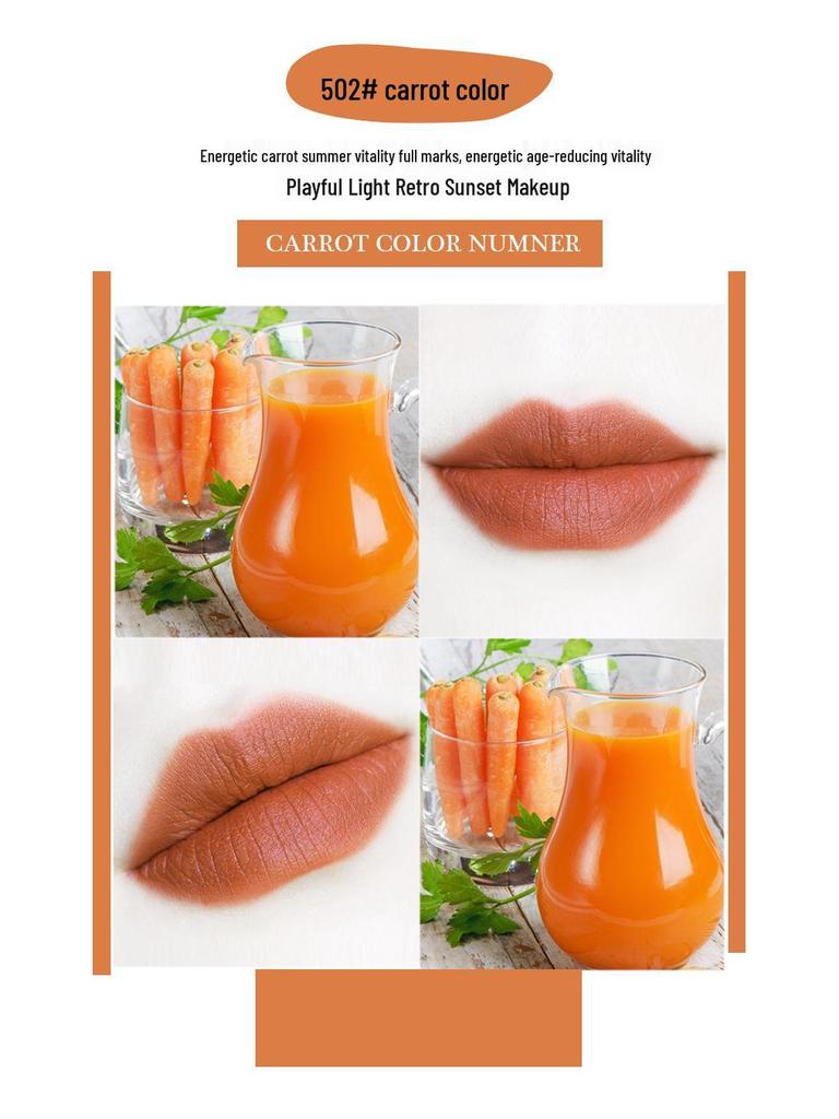 Cinnamon Milk Tea Non-Fading Waterproof Lipstick: Non-Stick, Bare Face Friendly, Instant Delivery