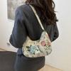 Sweet Floral Shoulder Bag Trendy Underarm Small Square Bag Versatile Fashion Messenger Bag Women's Bag