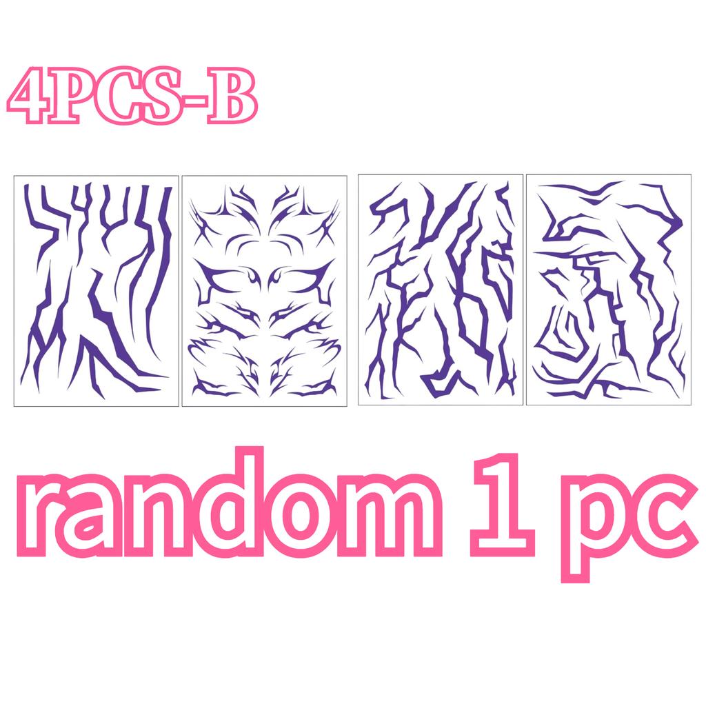 2025NEW 4PCS Huntrix Demo N Hunters K-Pop Devil Boys Jinu Rumi Tatoo Prop Tattoo Body Stripe Stickers Cosplay Halloween Party