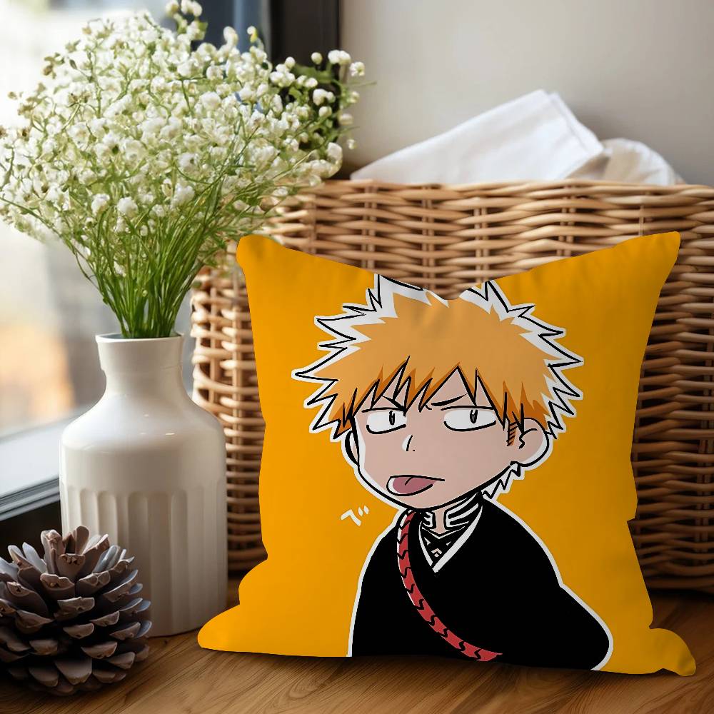 Kurosaki Ichigo Personalized Picture Text Home Decorative Pillows Household Gifts 45x45cm