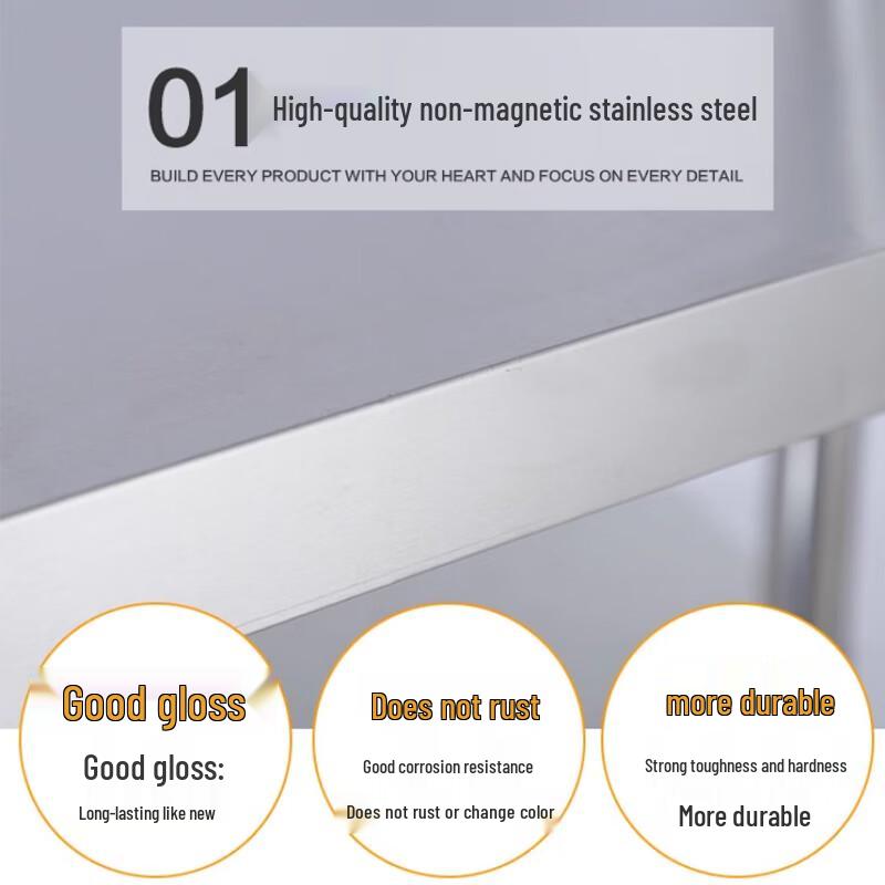 BieYing 2-stöckiges wandmontiertes Küchenregal aus Edelstahl