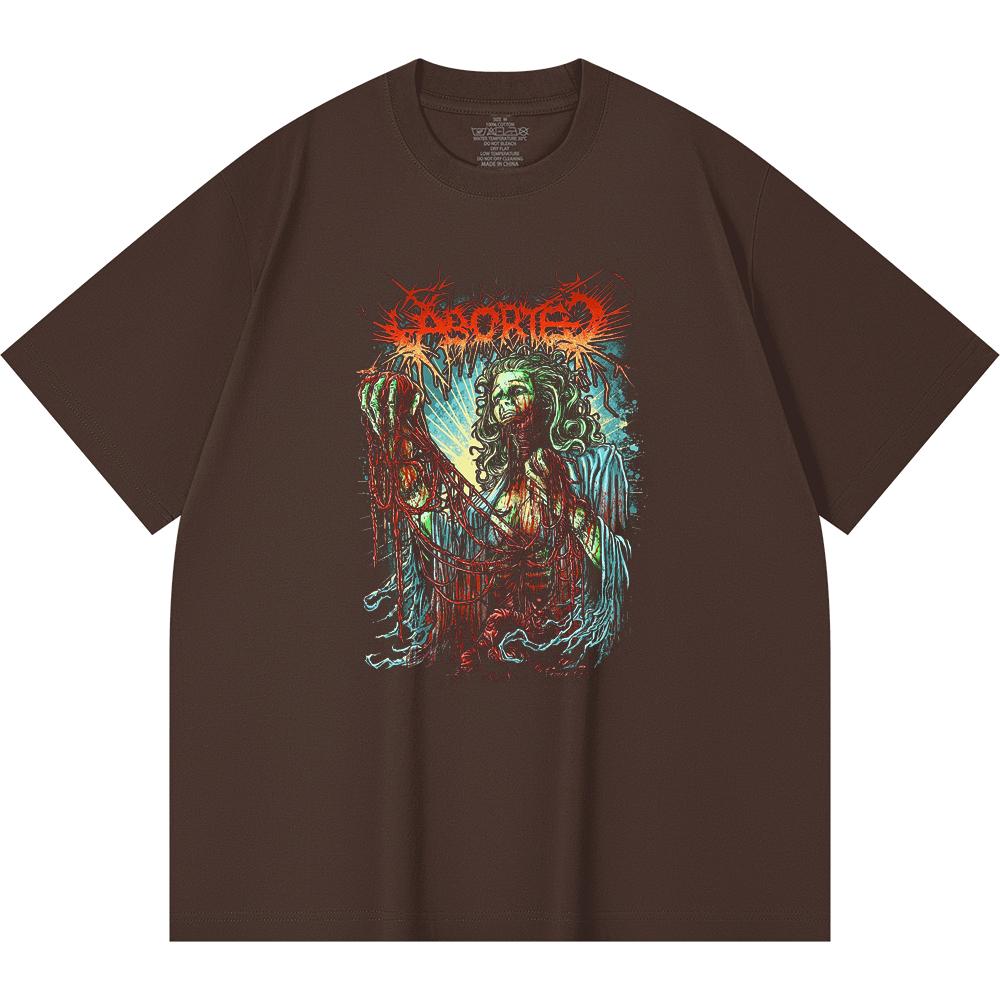 230 g/m² 100% Bavlna T-shirt Heavy Metal Rocková Kapela Tisk Populární Hudby Unisex Těžký Bavlněný T-shirt
