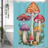 Colorful Mushroom Shower Curtain, Bathroom Decorative Shower Curtain, Waterproof Shower Curtain With Hooks