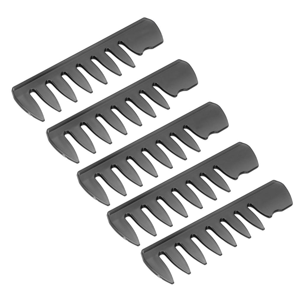 10pcs Styling Comb Wide Tooth Rounded Edge Thick Ergonomic Handle Lightweight Professional Comb for Men Transparent