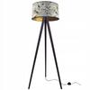 Floor Lamp Standing Tripod Wooden Lampshade 45Cm