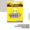 Tire Pressure Valve Caps 4 Pieces Sensor Alert Tire Pressure Gauge Valve Caps For Long-Distance Travel Motorcycle Truck SUV