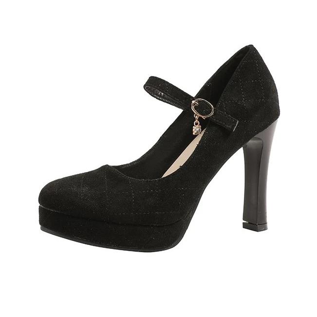 Fashion 2024 Women Baotou Round Toe Platform Heel Mary Janes Shoes Women Shallow Elegant Trend Comfortable Fashion Shoes Shoes for Women