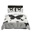 Quilt Cover Three-Piece Set Black Butterfly 3D Digital Printing Kit Pillow Cover Quilt Cover