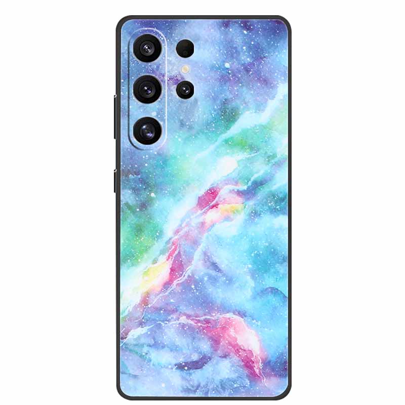 For Samsung Galaxy S26 Ultra Case Bumper Starry Sky Soft Silicone TPU Back Cover for Samsung S26 Ultra Phone Case Cute Cat Cover