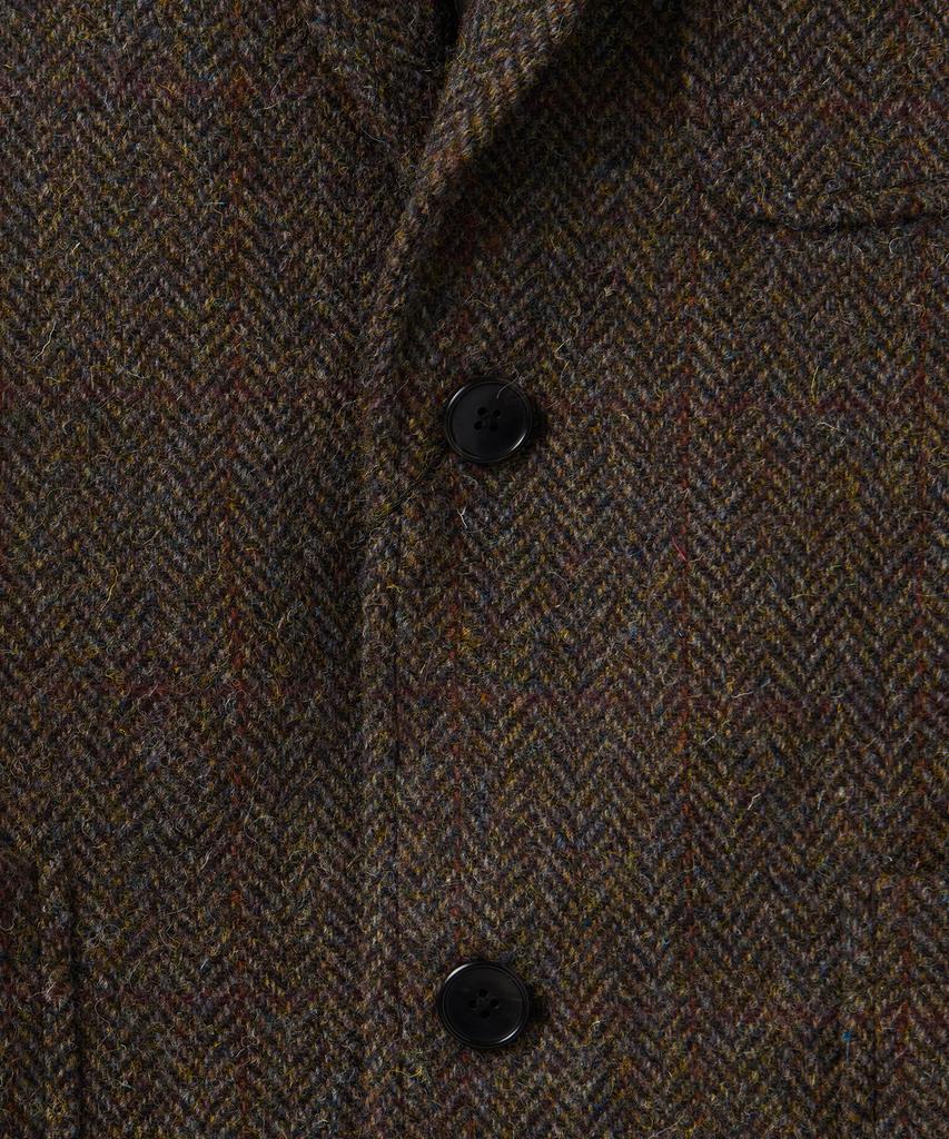 MUSINSA STANDARD [Harris Tweed] Herringbone Check Out Pocket Blazer [Brown]