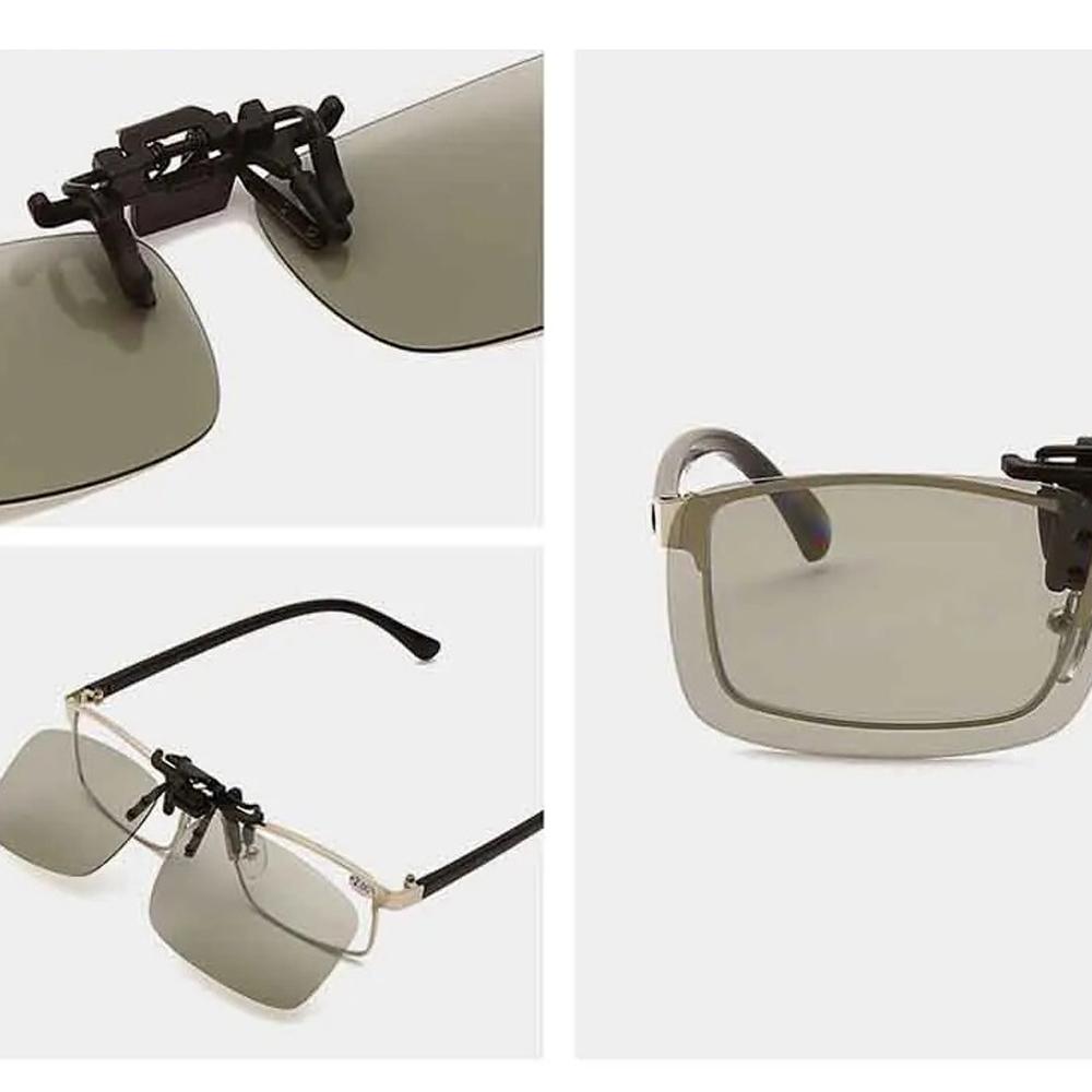 New Polarized Photochromic Lenses Clip on Sunglasses Car Driver Goggles Anti-UV Sun Glasses Driving Eyewear Accessories