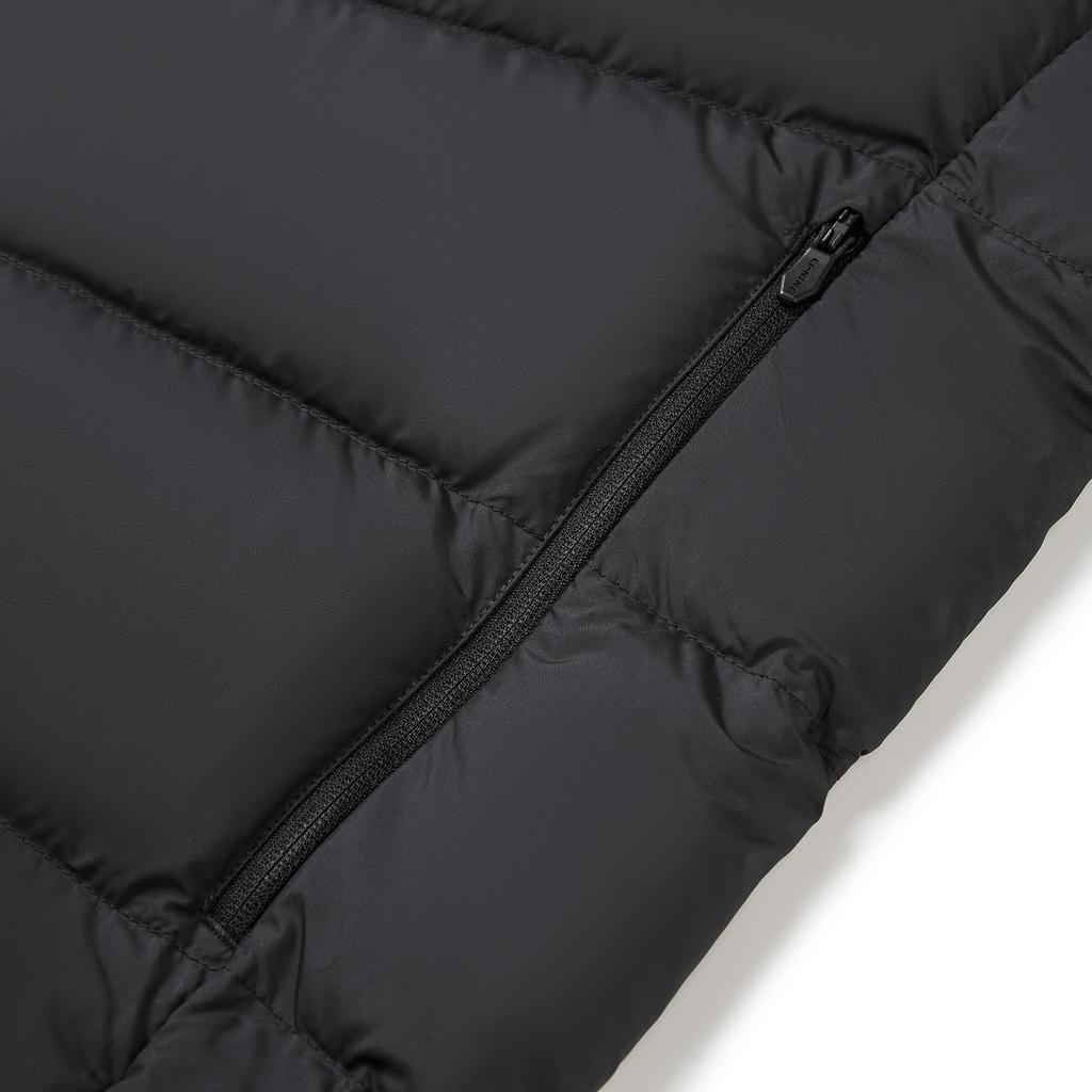 Men's Li-Ning Fitness Series Down Jackets Men's Black Hooded (Non-detachable) Thickened