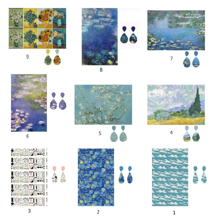 Transfer Paper for Clay Earrings Jewelry Making Paint Series Transfer Sheets Clay Transfer Paper