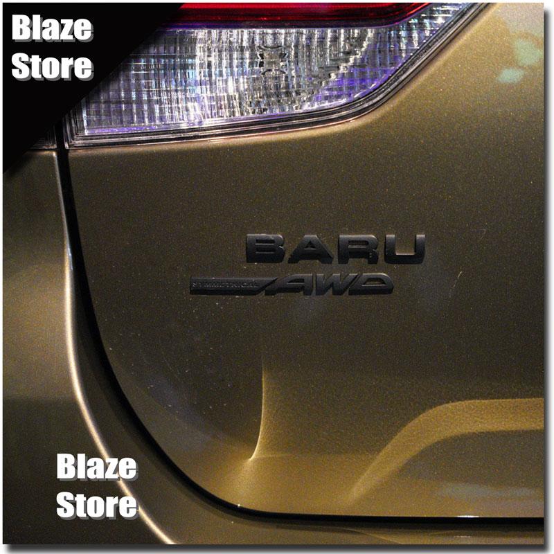 3D Metal Symmetrical AWD Badge Car Tailgate Car Sticker For BRZ XV Outback Forester Asahi Panther WRX Impreza