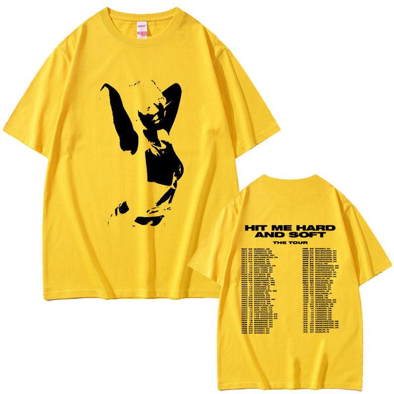 2025 Summer Hit Me Hard and Soft Tour Male Fashion Casual Tshirt 100% Cotton Short Sleeve Men Women Hip Hop Oversized T Shirts