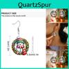 Christmas Acrylic Snowman Earrings With Printed Finish For Festive Celebrations