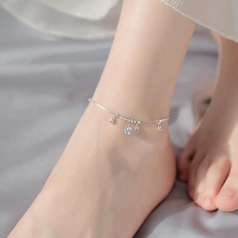 New Fashion Anklets For Women Foot Jewelry Exquisite Hollow Ball Cute Small Bell Bracelets Girl Accessories
