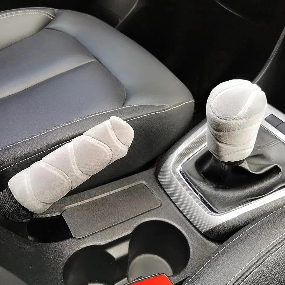 Плюшевая накладка на ручник автомобиля Чехол на ручку КПП Осенне-зимняя Плюшевая накладка на ручник автомобиля Мягкая и теплая