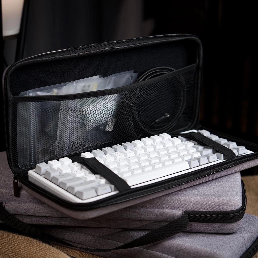 1pc Protective Keyboard Carry Case Bag, Thick EVA Shell with Inner Compartment, for LAN Party Commute & Home Storage