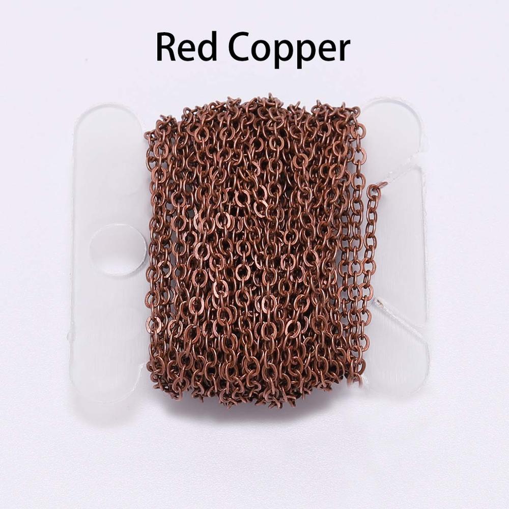 5 m/lot Gold/Bronze Plated Necklace Chain For Jewelry Making Findings DIY Necklace Chains Materials Handmade Supplies