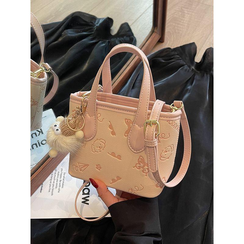 

Popular Popular This Year Small Bag Women Spring/Summer 2025 New Versatile Messenger Bag Korean Style Portable Mini Bucket Bag Black without pendant